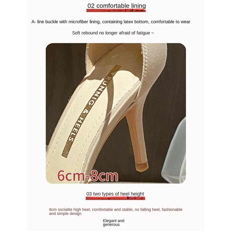 Giày Cao Gót Mũi Nhọn Thiết Kế Mới Thời Trang Dành Cho Mùa Hè 2021