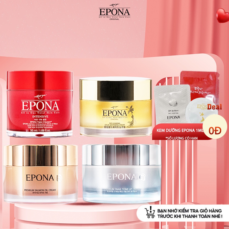Kem Dưỡng Trắng Da Toàn Diện Epona All In One Total Skin Care 50ml