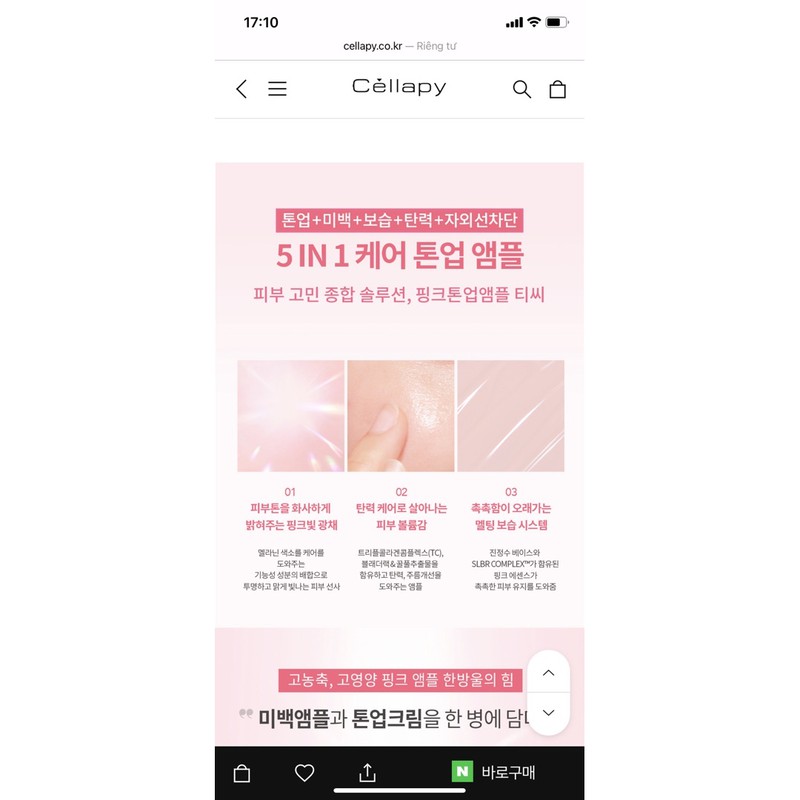 { MẪU MỚI 2021} Serum Cellapy Pink Tone Up Ampoule TC SPF35+ PA+++ 5in1