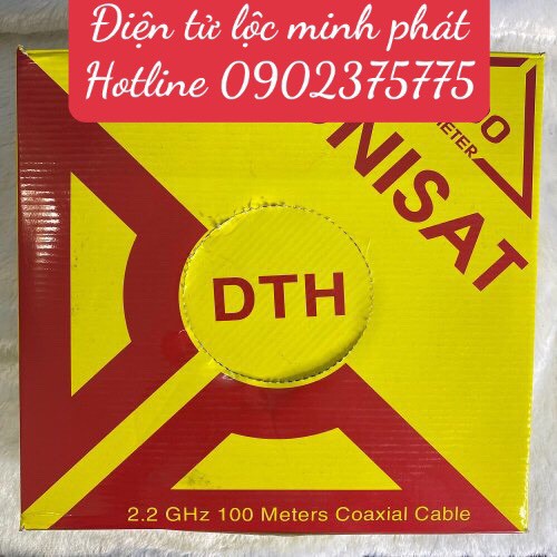 Dây Cáp 5C 128TIM 100M UNISAT Màu Trắng (DTH) Hộp Vàng