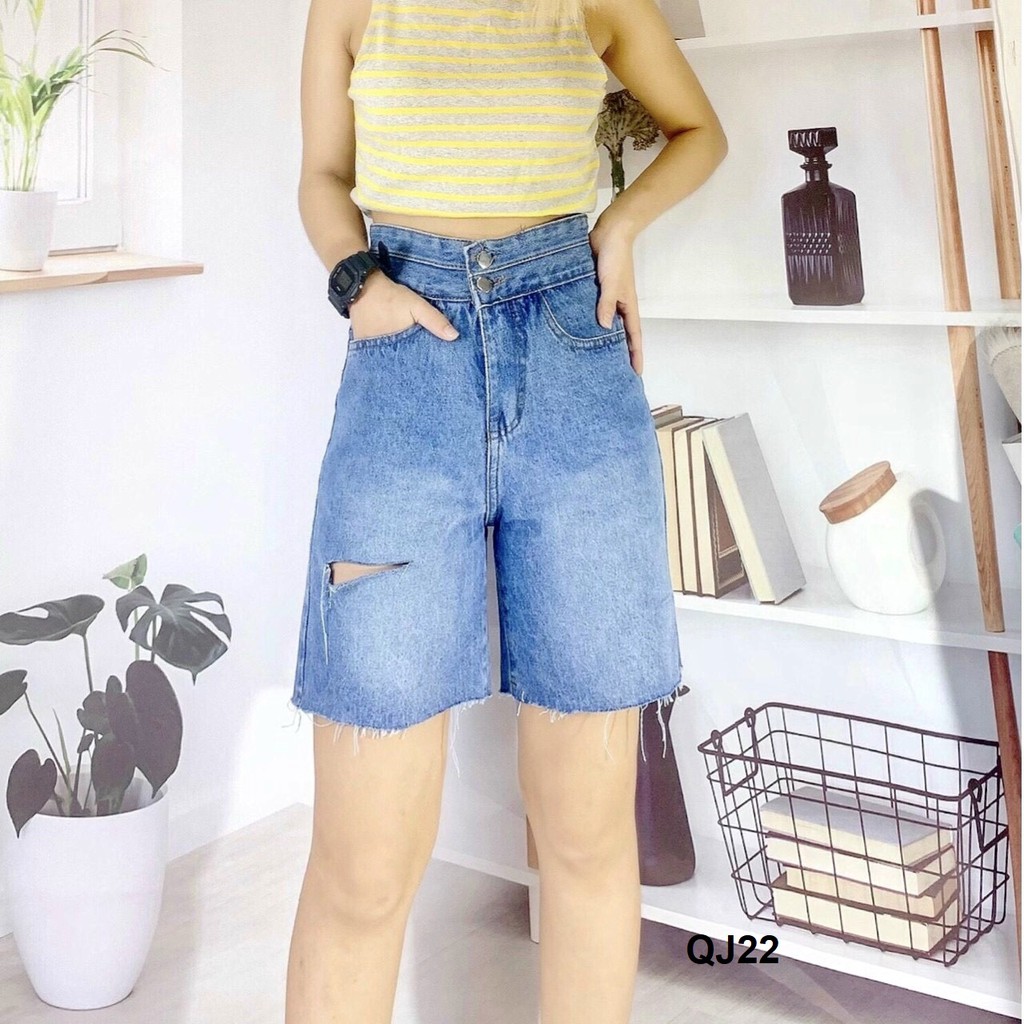 Quần jean ngố rách bigsize chất form VNXK QJ22