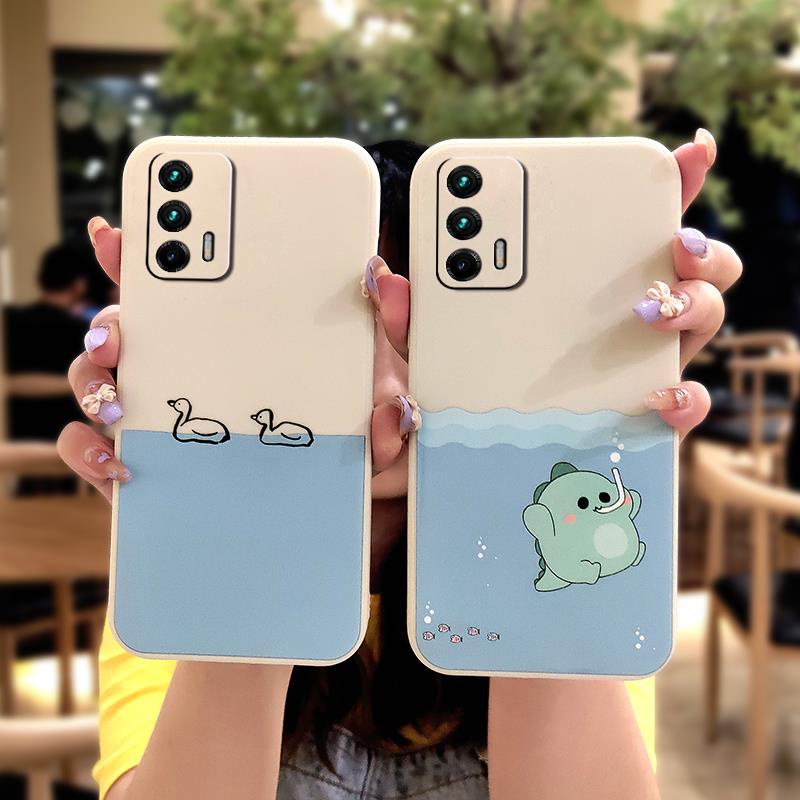 Ốp điện thoại mềmin hoa văn hoạt hình dễ thương đơn giản cho OPPO Realme GT/Gt neo/Q3 Pro 5G/X7 Max/GT Neo