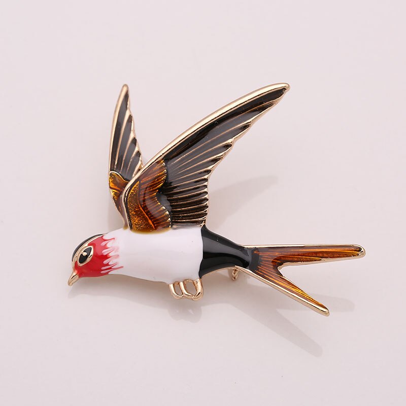 Ghim Cài Áo Hình Chim Én Nhiều Màu Sắc Thời Trang
