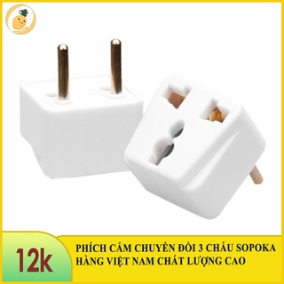Phích cắm nối 3 chấu thành 2 chấu sopoka