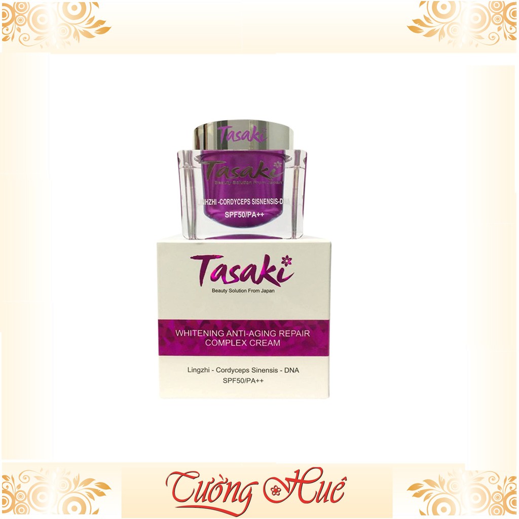 Kem Tasaki dưỡng trắng da cao cấp Linh chi, Đông trùng hạ thảo, DNA - 25g - hồng