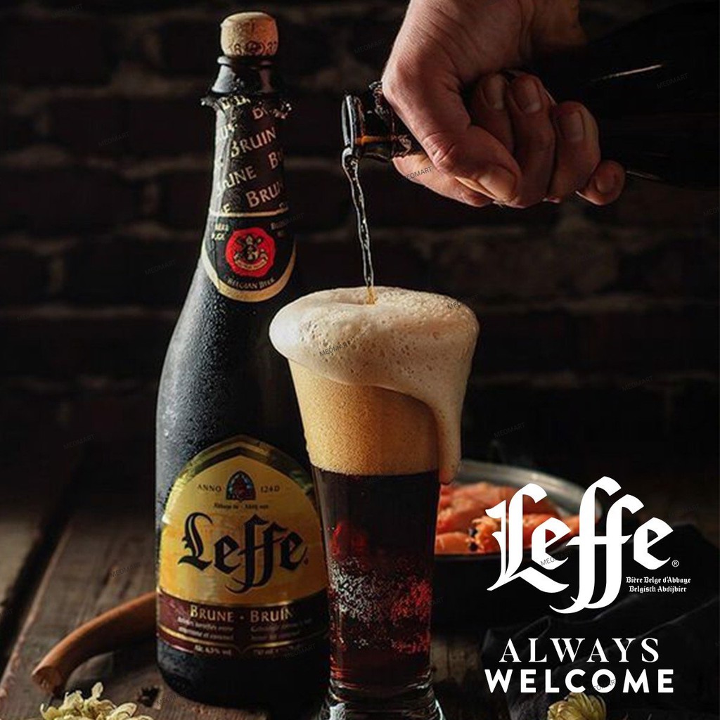 BIA LEFFE BRUNE THÙNG 24 CHAI x 330ML