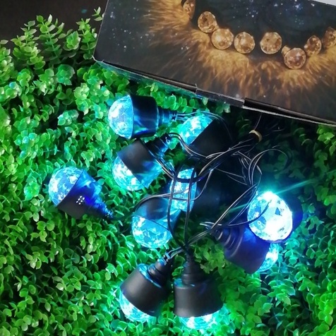 Dây Đèn led Trang Trí, Dây Đèn Nháy 10 Đui Chống Nước, 8 Chế Độ [Siêu Đẹp Chống Nước]