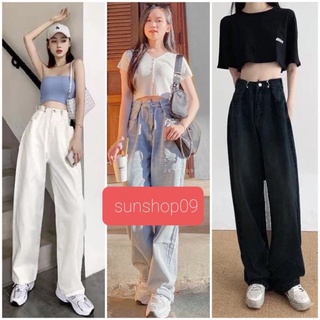Quần Jean Ống Rộng Nữ Chỉnh Eo Quảng Châu Chất Đẹp Dày Dặn Tôn Dáng