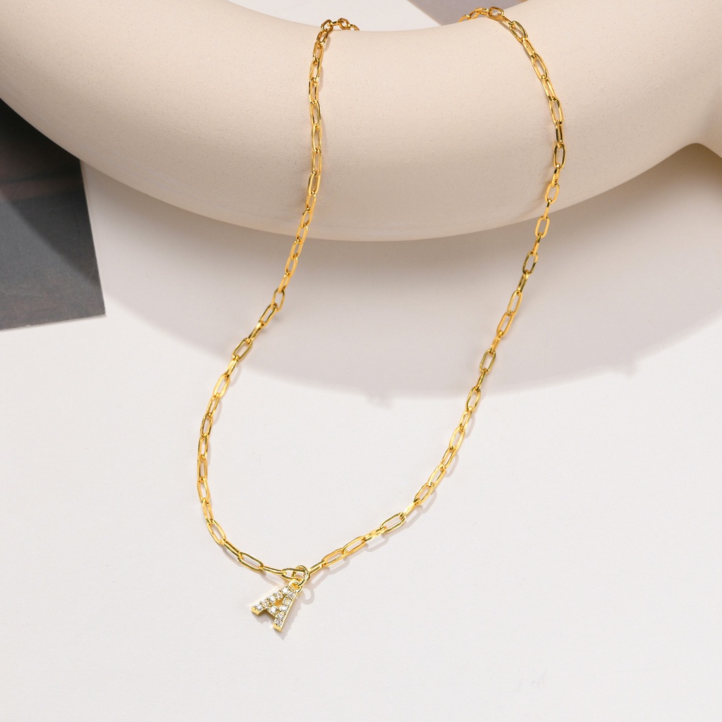 Vnox Vòng cổ Mặt Chữ Cái Vàng 18K
