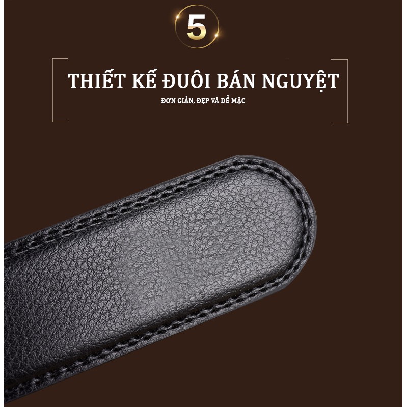 [FREESHIP 50K] Thắt Lưng Nam Mặt Trơn Màu Đen Huyền Bí