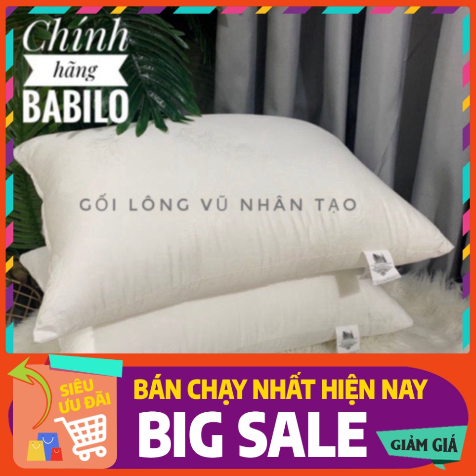 [ Ảnh Thật ] Ruột Gối Lông Vũ Nhân Tạo Chính Hãng Bambiloo Cao Cấp Kích Thước 48x74cm