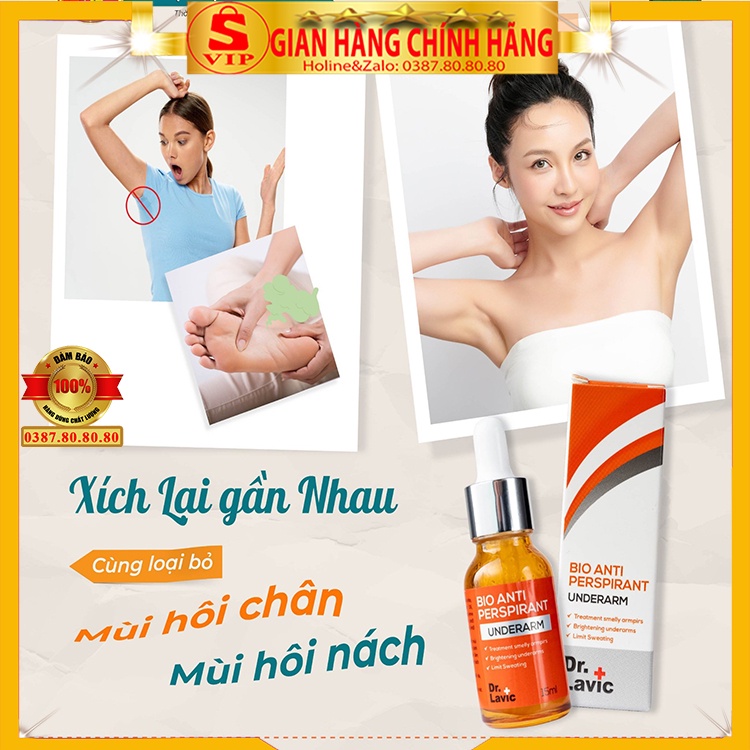 [Auth - HẾT HÔI NÁCH] Serum khử mùi hôi nách hôi chân tại nhà nhanh chóng/ Serum khử mùi cơ thể Dr.Lavic không ố áo