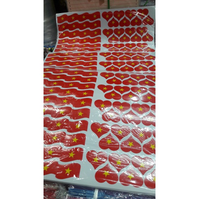 80 Sticker dán mặt sticker cờ đỏ sao vàng- COMBO 1 tờ 80 hình dán- SỈ/ BUÔN GIÁ RẺ HBB | BigBuy360 - bigbuy360.vn