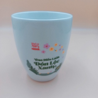 Cốc sứ trắng dongwha dung tích 280 ml hàng quà tặng nestle cao cấp