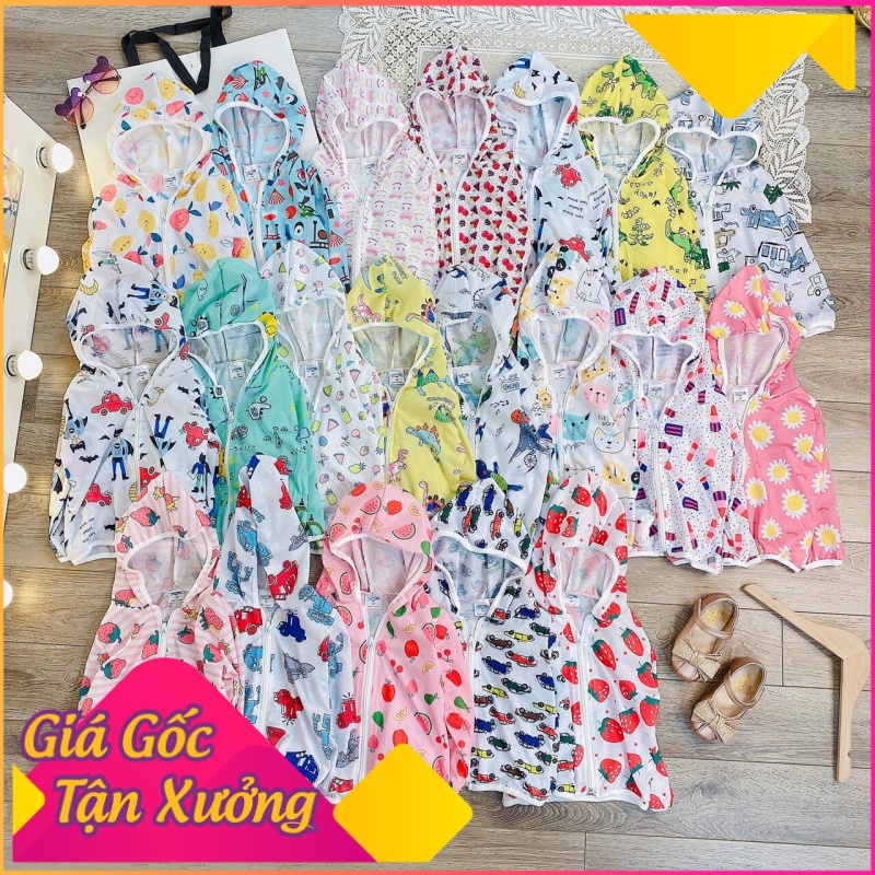 Áo khoác đi nắng thông hơi trẻ em, áo khoác siêu nhẹ siêu mát bé trai, bé gái