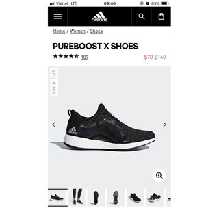 Giày nữ Adidas Ultraboost X Shoes size 36 2/3