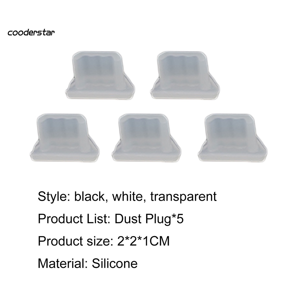 5 Nút bịt chống bụi cổng micro-usb cho điện thoại