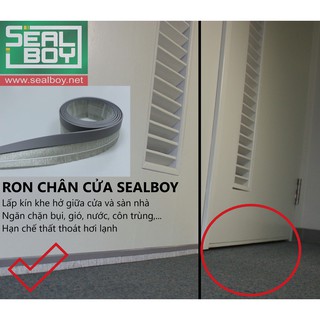 DÁN CHÂN CỬA - RON CỬA _Cuộn 2m màu xám - Che khe hở cửa -SEALBOY - chất lượng Nhật Bản
