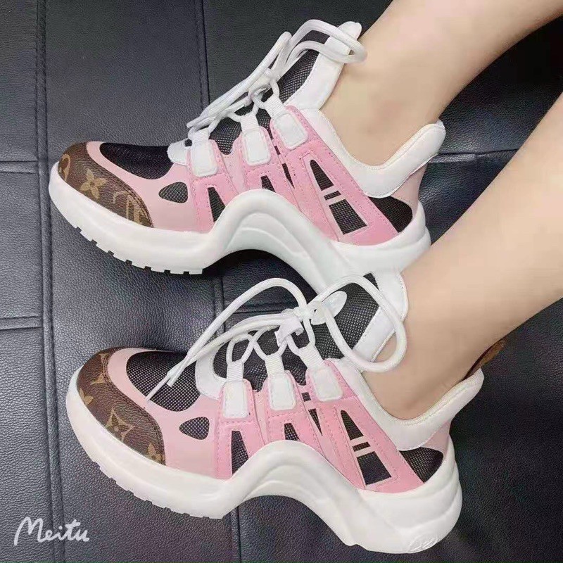 GIẦY LV TRẮNG HỒNG CAO CẤP SANG CHẢNH
