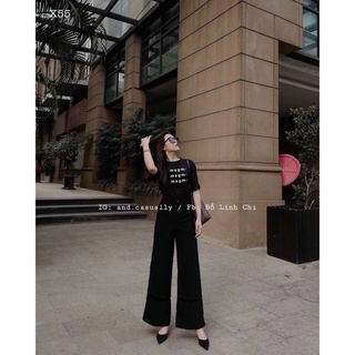 SET ÁO THUN QUẦN SUÔNG ỐNG LOE