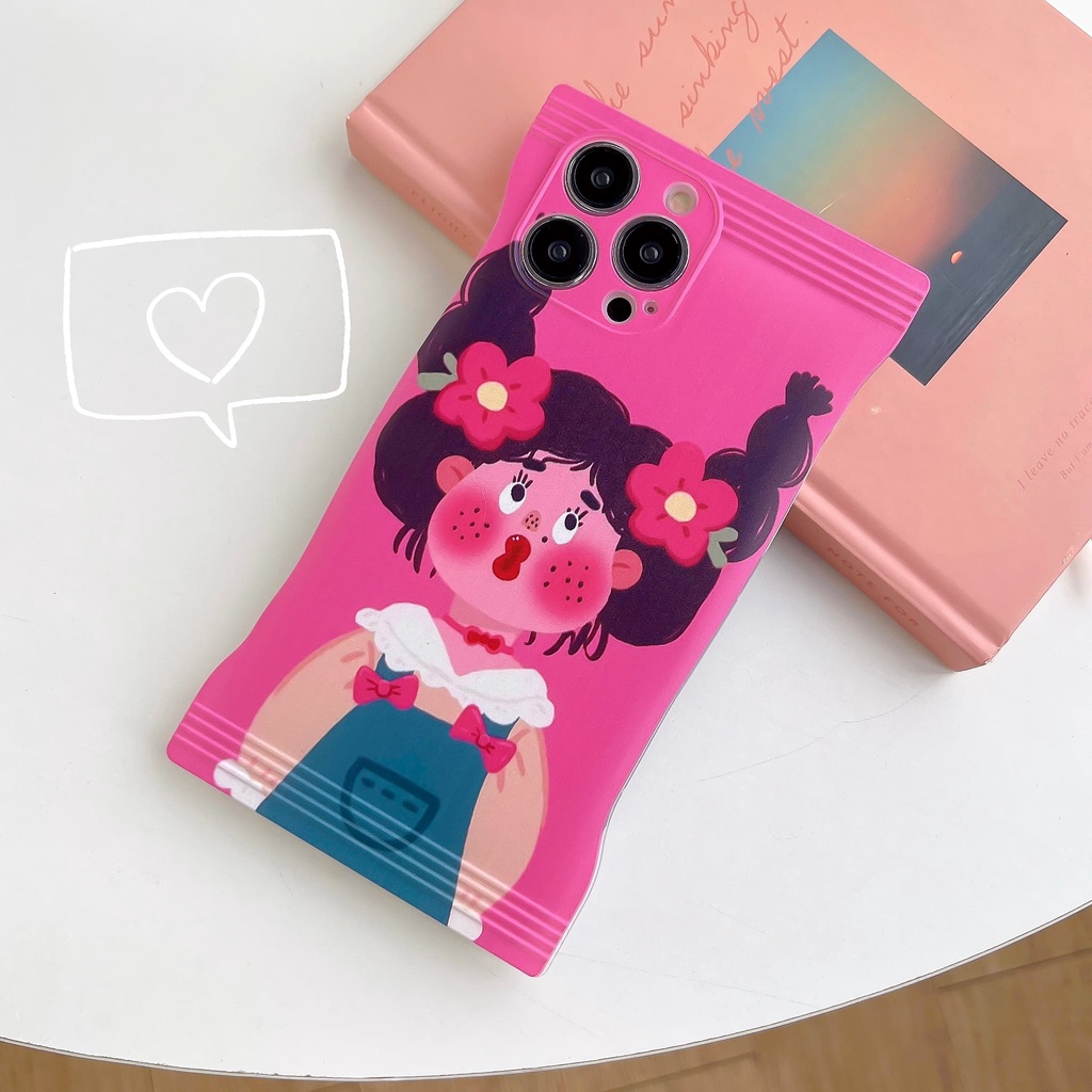 Ốp Điện Thoại Chống Sốc Hình Cô Gái Hoạt Hình 3D Cho iPhone 14 / 13 / 12 / 11 / X / 8 / 7P / 6