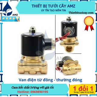 Van điện từ đóng mở tự động - van thường đóng - van từ đồng