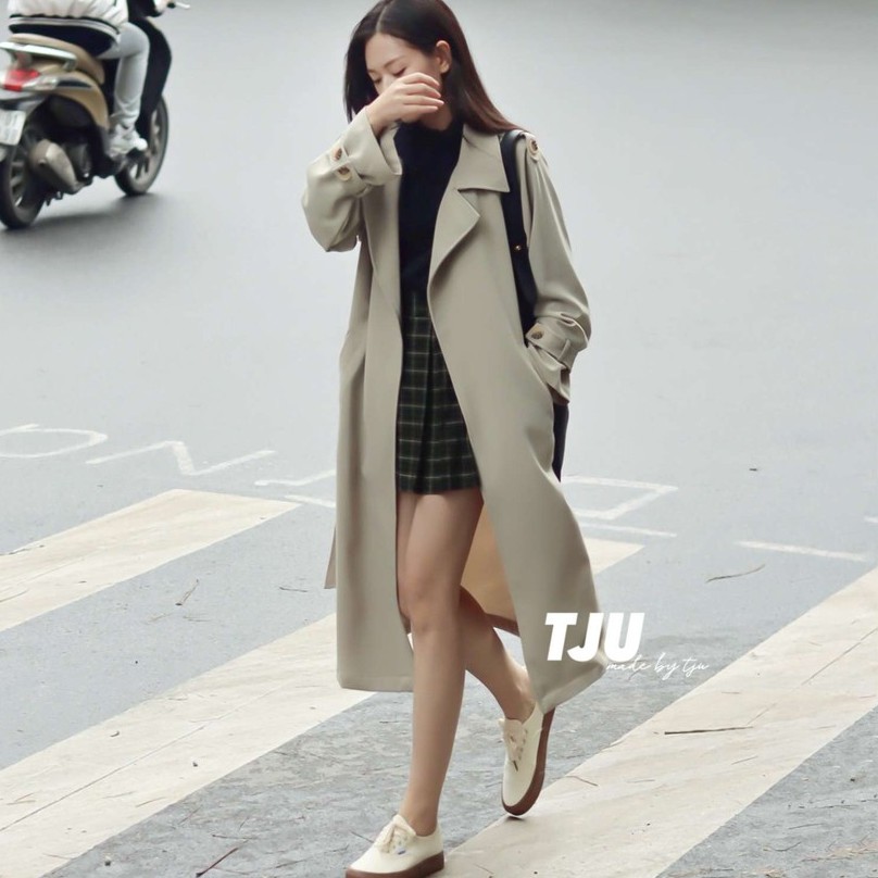 Áo mangto nữ dáng dài/ ngắn kèm đai, Áo mangto Hàn dài/ ngắn thu đông, ulzzang, Hàn Quốc, thiết kế T-Ju (mangto korea) | BigBuy360 - bigbuy360.vn