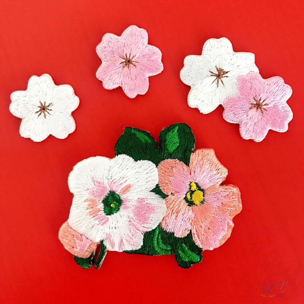  Miếng dán quần áo hình cá mập（☸ Flowers - Sakura Patch ☸）