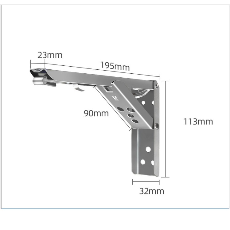 Bộ 2 bản lề gập INOX 304 chịu tải 60kg | BigBuy360 - bigbuy360.vn