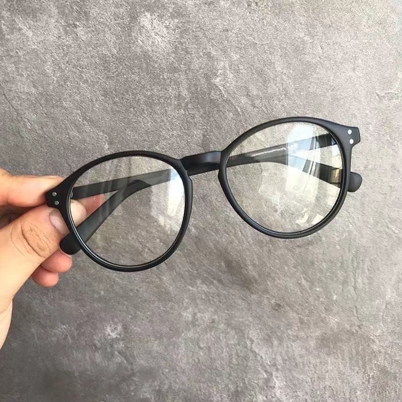 Kính gọng tròn chống tia bức xạ thời trang phong cách retro Hàn Quốc