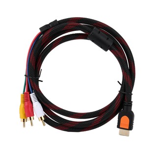 Dây cáp chuyển tiếp HDMI đực sang 3 RCA AV Audio Video 5ft cho TV HDTV DVD 1080P