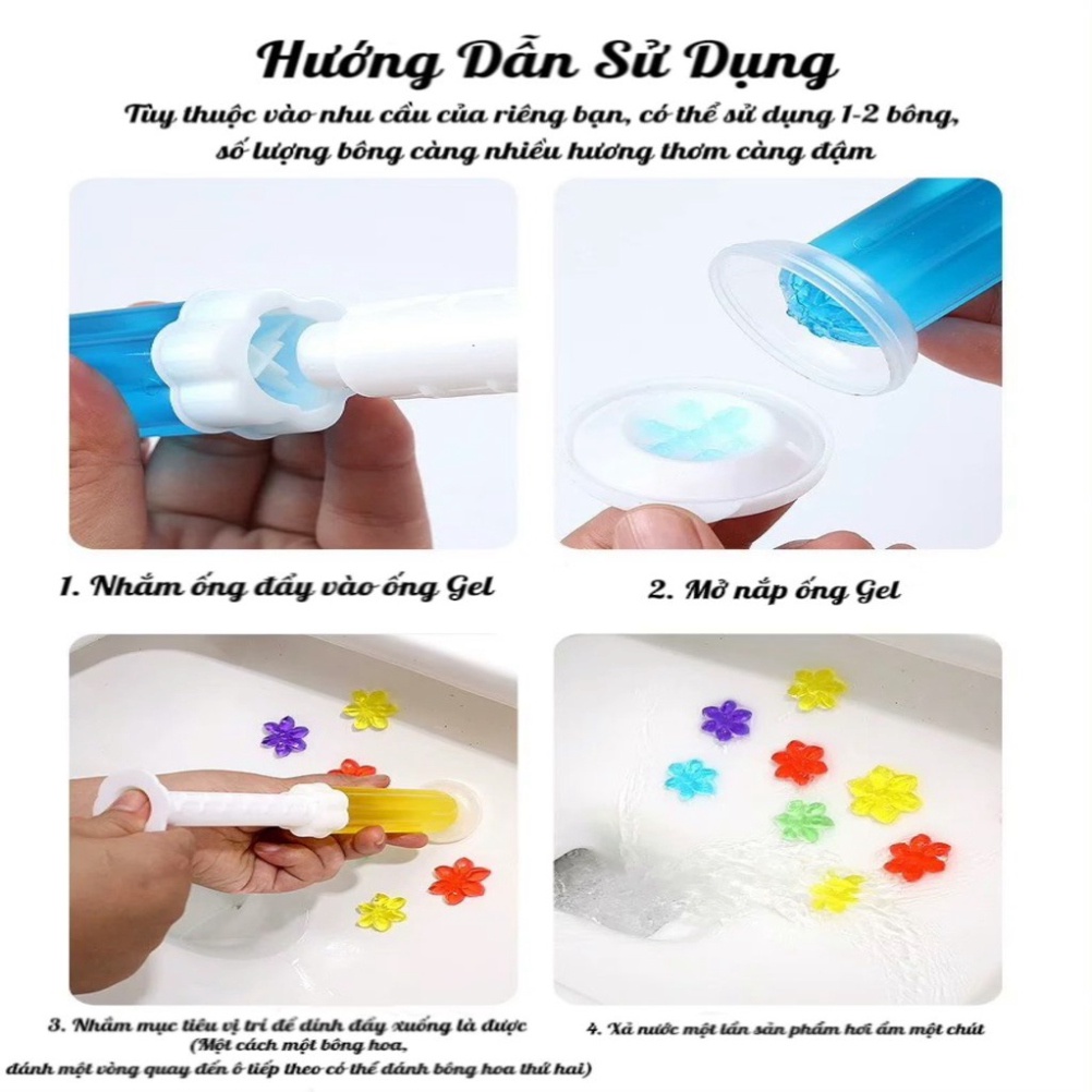 Gel khử mùi bồn cầu CozyBin gel tẩy thơm toilet nhà vệ sinh với 7 mùi thơm tự nhiên loại đặc biệt 14 bông hoa sỉ ib