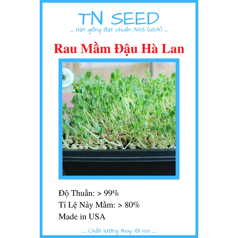 Hạt Giống Rau Mầm Đậu Hà Lan [50g]