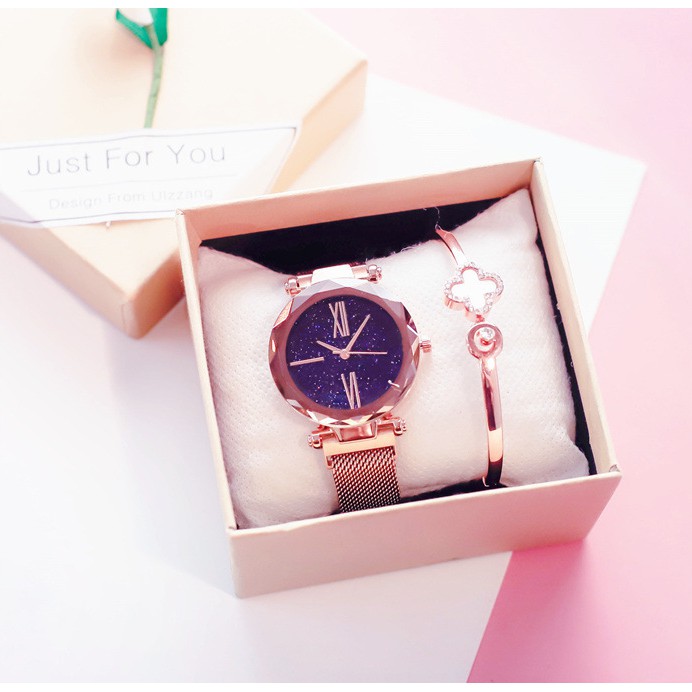 (NEW TREND) Đồng Hồ Nữ Ulzzang 2702 Mặt Kim Sa - Dây Titanium Khoá Nam Châm Thông Minh | BigBuy360 - bigbuy360.vn