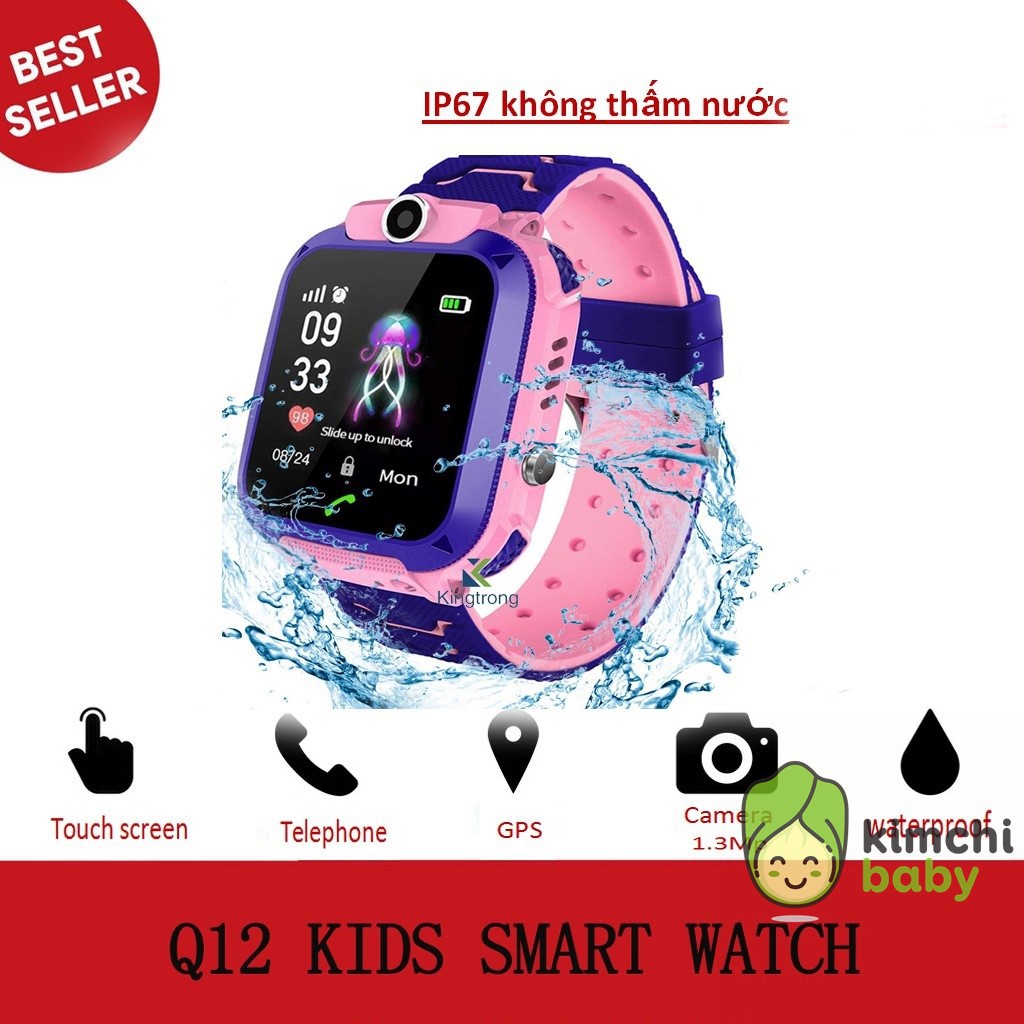 Đồng hồ thông minh chống nước tốt dành cho trẻ em KICHIBA Q12
