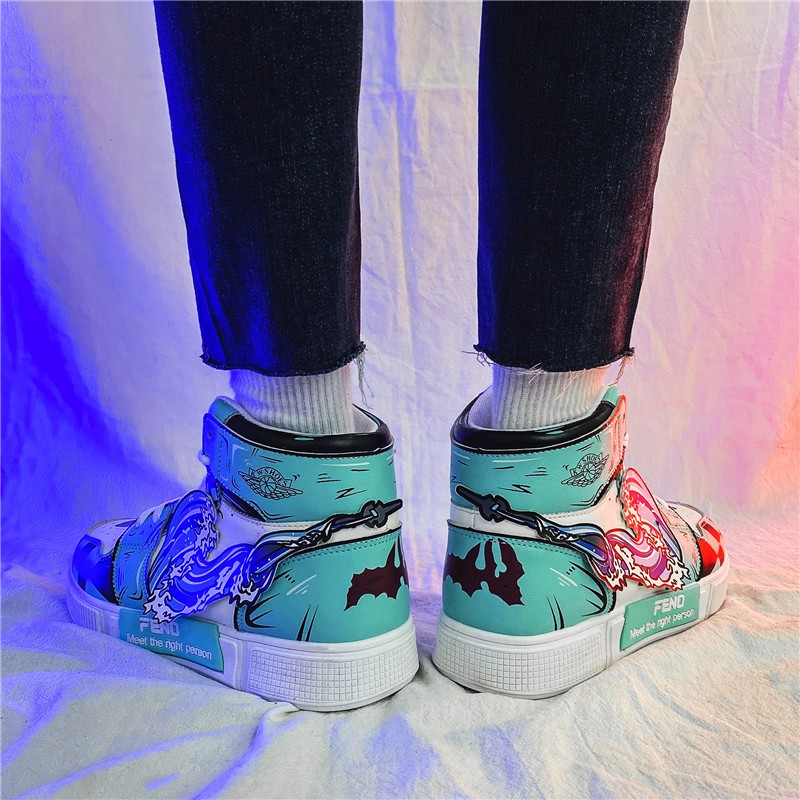 [Mã FACBGO245 giảm 10K đơn bất kì] Giày Thể Thao Cổ Cao Họa Tiết Hoạt Hình Size 35-44 Demon Slayer # Air Force 1 | BigBuy360 - bigbuy360.vn