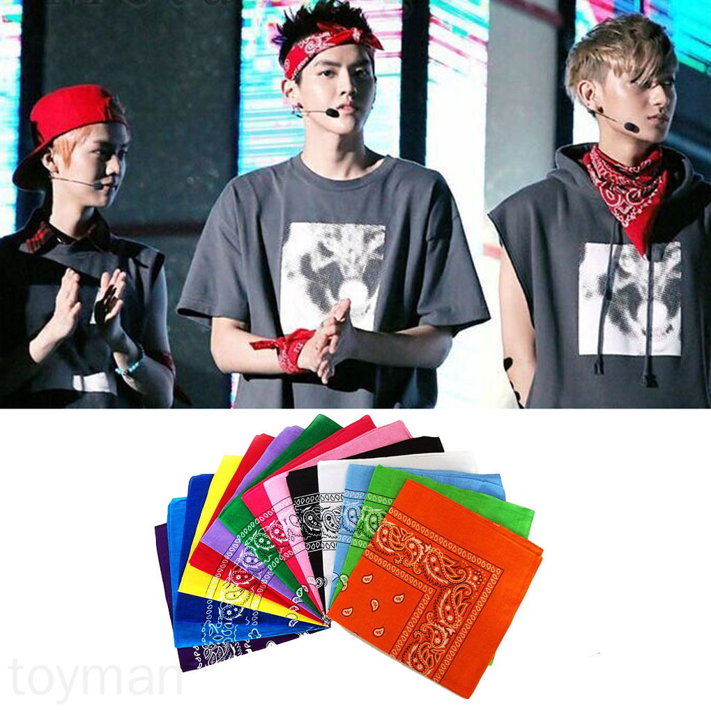 Khăn Buộc Đầu Hình Vuông Phong Cách Hip Hop Cá Tính Thời Trang Cho Nữ