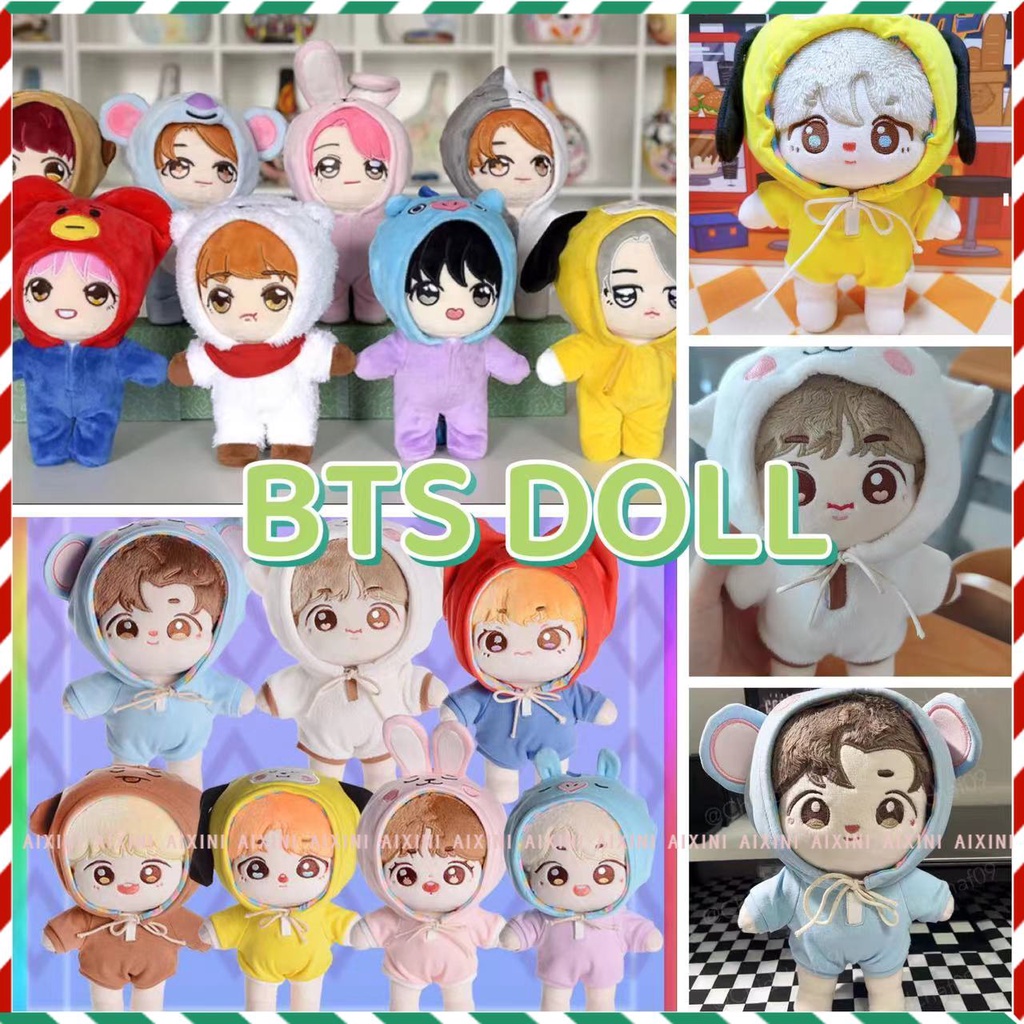 BTS Thú nhồi bông chất lượng cao hình KPOP BTS BT21 cho người hâm mộ JUNGKOOK JIN SUGA V 20cm