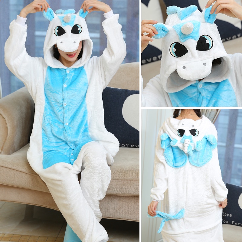 Áo Liền Quần Ngủ Liền Thân Có Mũ Trùm Đầu Hóa Trang Nhân Vật Hoạt Hình One Piece Dành Cho Nam Nữ