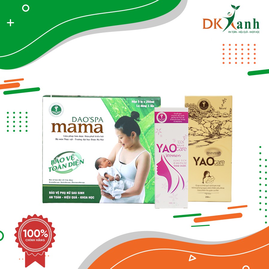 [HÀNG CHÍNH HÃNG] Combo 1 hộp Dao'spa mama + 1 Yaocare mama + 1 Yaocare women TẶNG cốm lợi sữa curmilk 10 gói