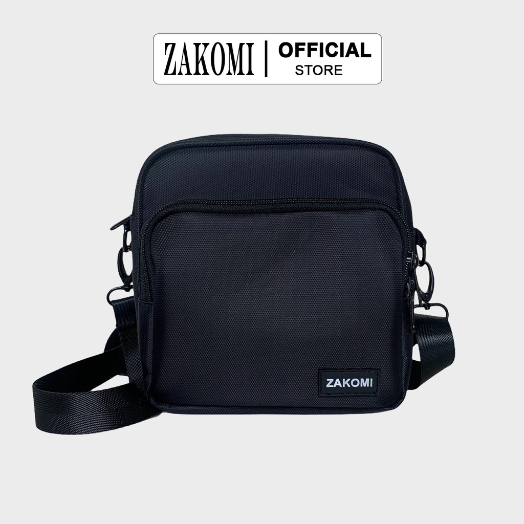 Túi đeo chéo 2 ngăn Zakomi kích thước 19x18x8cm, vải chống nước -bảo hành 12 tháng