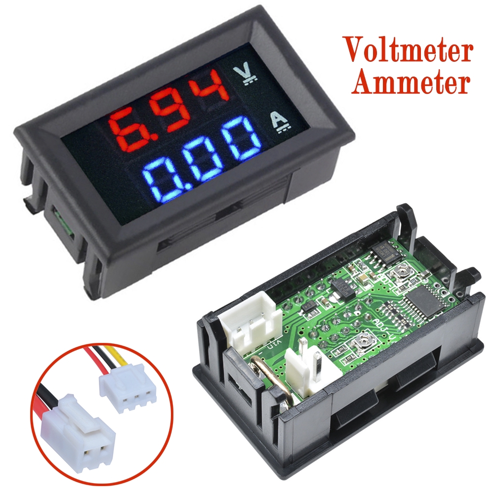 Ampe kế và vôn kế DC 0-100V 10A 3Bit chất lượng cao Đồng Hồ Đo Dòng Áp Vôn Ampe Led Đồng Hồ Đo Điện Áp Kỹ Thuật Số Mini DC 100V 10A JP1 Chất Lượng Cao