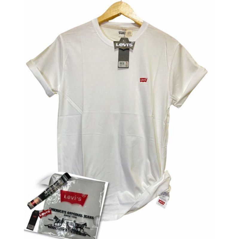 LEVI'S Nhập Khẩu Của Levi 'S OBLONG Áo Thun Họa Tiết Đặc Biệt Màu Trắng