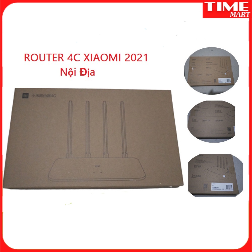 Bộ phát wifi router 4c Xiaomi Modem WiFi Xiaomi 4C 4 Râu Router R4CM [TIME_MART siêu thị tiện ích gia đình]