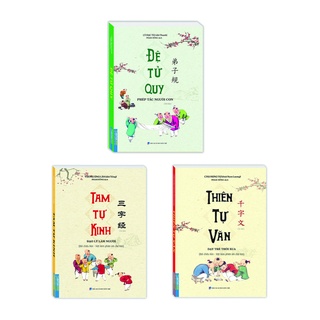 Sách - combo thiên tự văn + tam tự kinh + đệ tử quy - tái bản