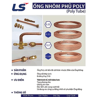 Ống nhôm phủ poly - ống nhôm điều hòa hàn quốc 1 cuộn dài 30 mét