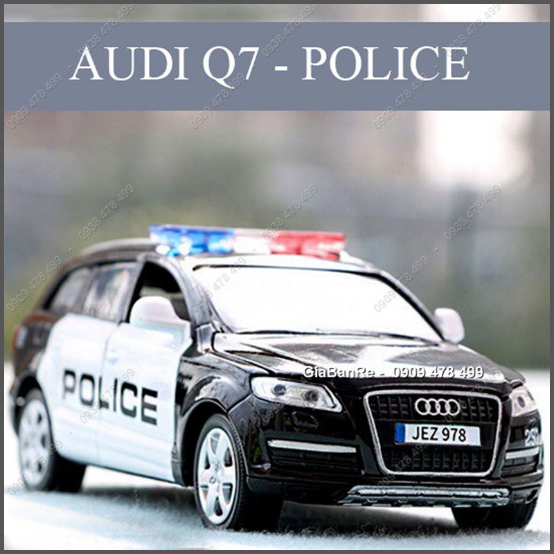 Xe Mô Hình Kim Loại Cảnh Sát Audi Q7 Police Tỉ Lệ 1:32 - 9622