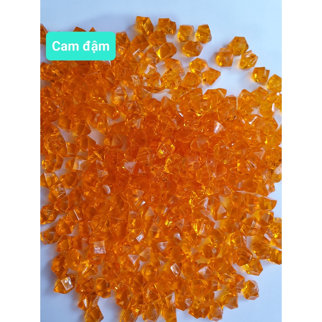 Túi 20 viên đá nhựa giả pha lê nhiều màu sắc/ Phụ kiện trang trí phông nền chụp ảnh sản phẩm
