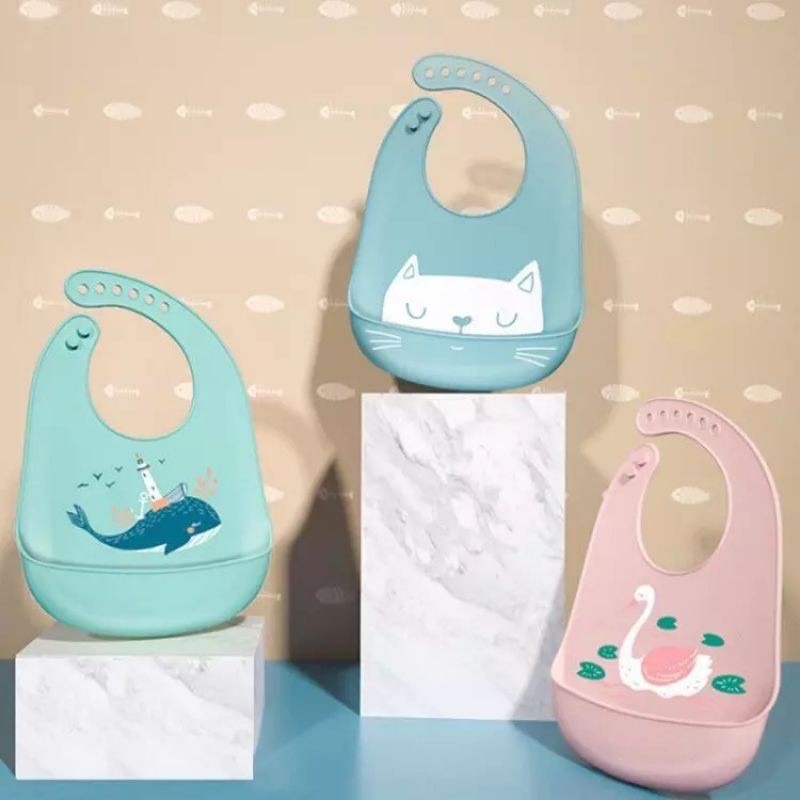  Yếm Ăn Dặm Silicon An Toàn Cho Bé - HBQ Kids - GiaHuy Baby