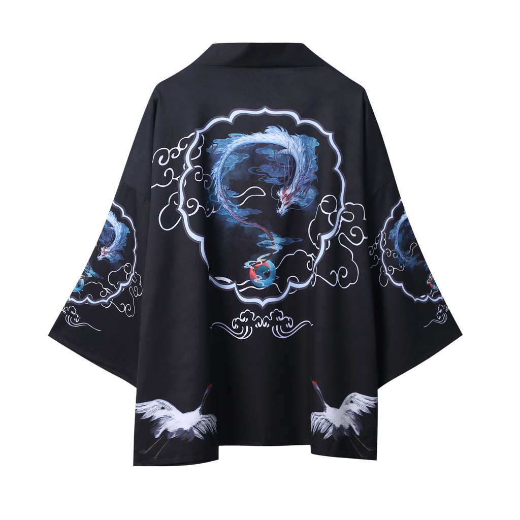 (CÓ SẴN) Áo Khoác kimono haori happi hình rồng